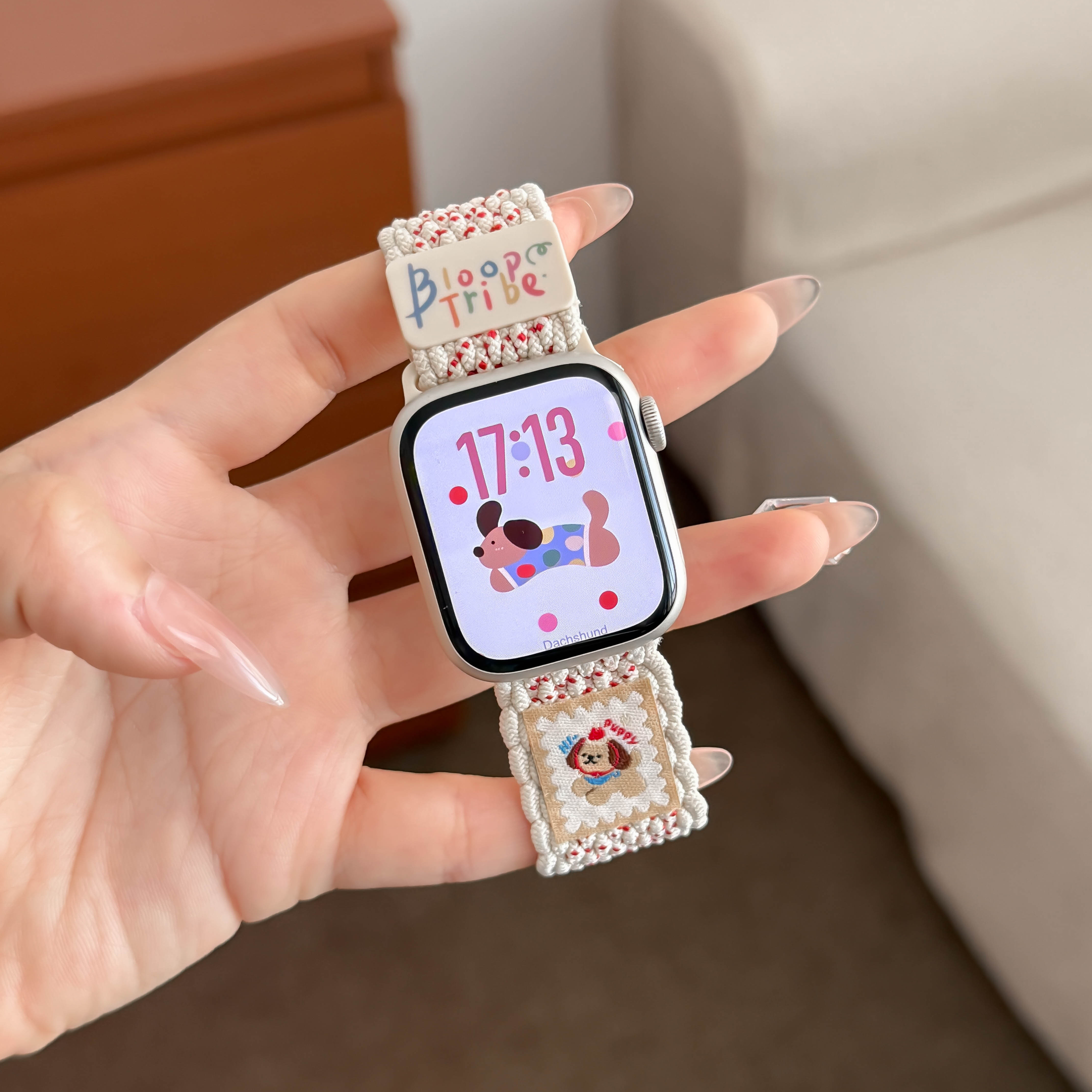 适用iwatch10表带尼龙编织磁吸扣