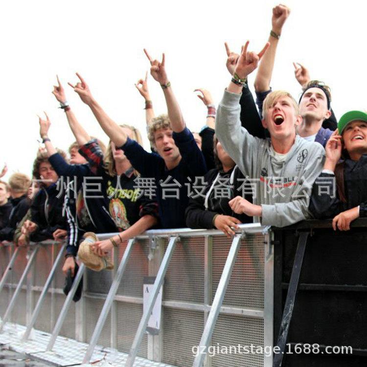 音乐节舞台安防防爆栏牢固铝合金观众围栏折叠防护栏