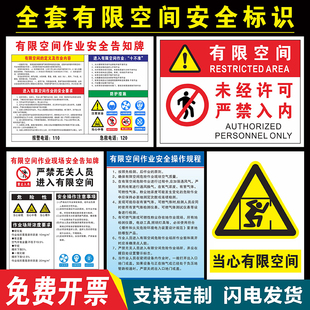有限空间作业标识安全标识受限空间未经许可禁止入内消防水池污水池闲人免进严禁烟火当心缺氧当心窒息标识牌