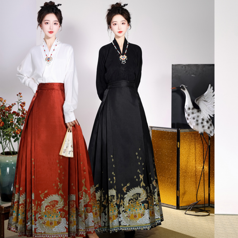 存钱罐明制新中式妆花马面裙齐腰国风显瘦日常通勤成人汉服女原创,女装/女士精品,汉服半身裙,淘宝优惠券,粉丝福利购,淘宝优惠卷