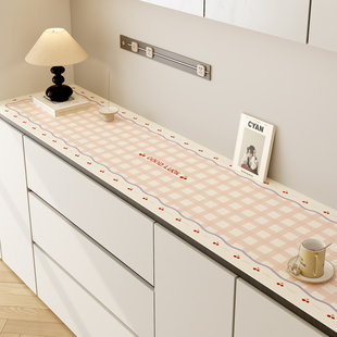 餐边柜台面保护垫奶油风电视柜桌垫可裁剪长方形桌布玄关桌面垫子