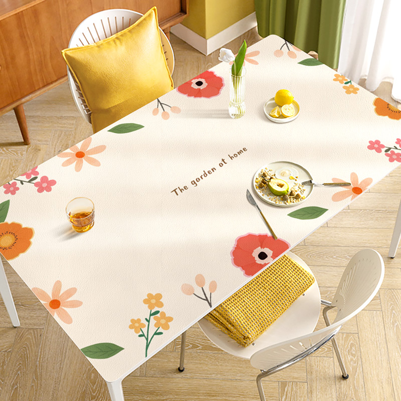 仟饰田园风皮革桌垫防水放油防烫