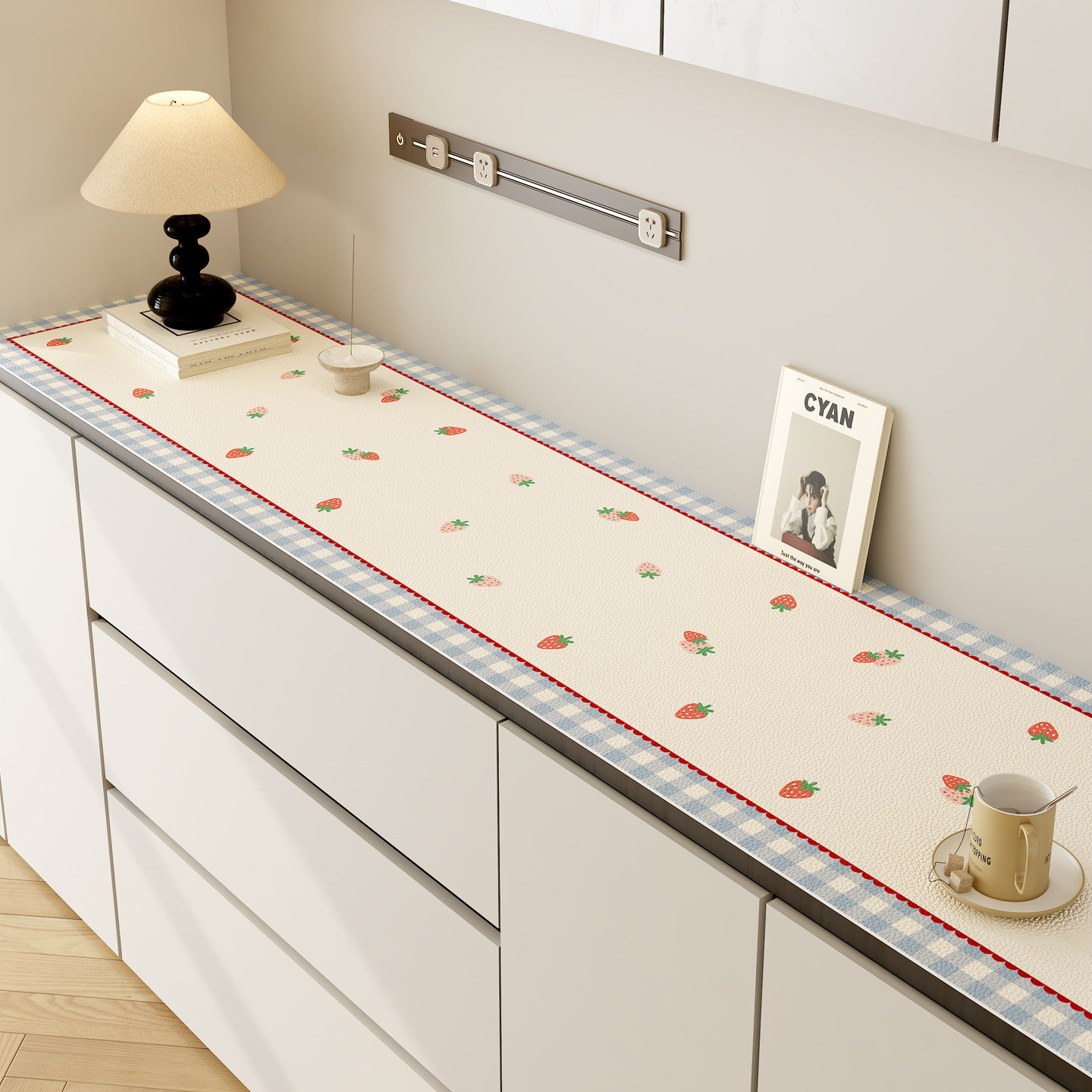 餐边柜保护垫简约风茶几电视柜长条桌垫防水可裁剪免洗玄关桌面垫,居家布艺,桌布,淘宝优惠券,粉丝福利购,淘宝优惠卷