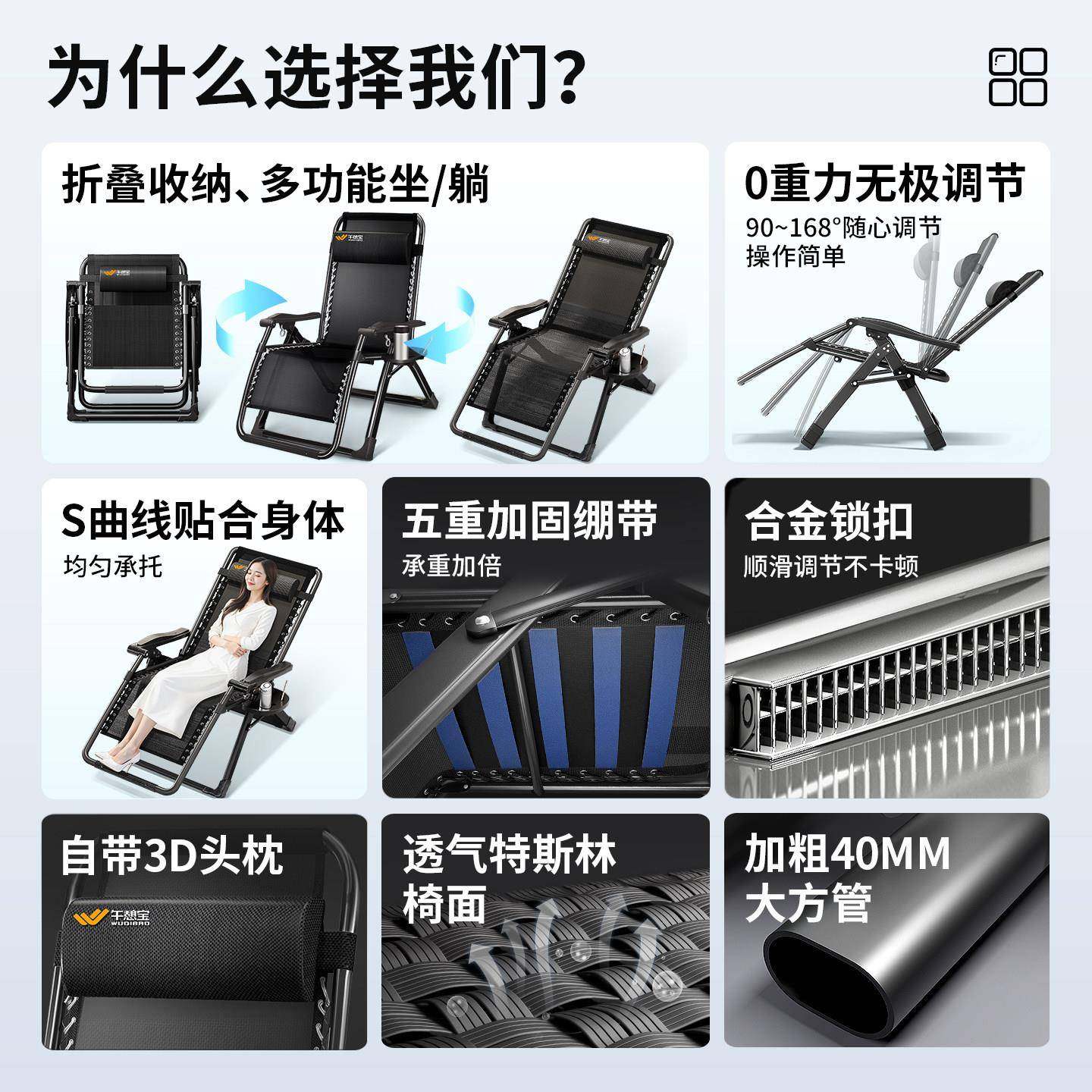 躺家用阳台WQB-T1YG闲靠背休懒人坐睡椅两用椅办公室可折叠午休椅,住宅家具,阳台椅,淘宝优惠券,粉丝福利购,淘宝优惠卷