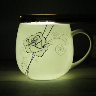 胖杯陶瓷杯子带盖子g勺马克胖杯文艺带大肚杯喝咖啡的杯胖胖杯子