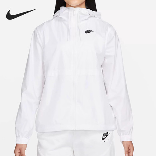 耐克Nike 女子刺绣小标运动休闲透气连帽夹克外套 DM6180-100