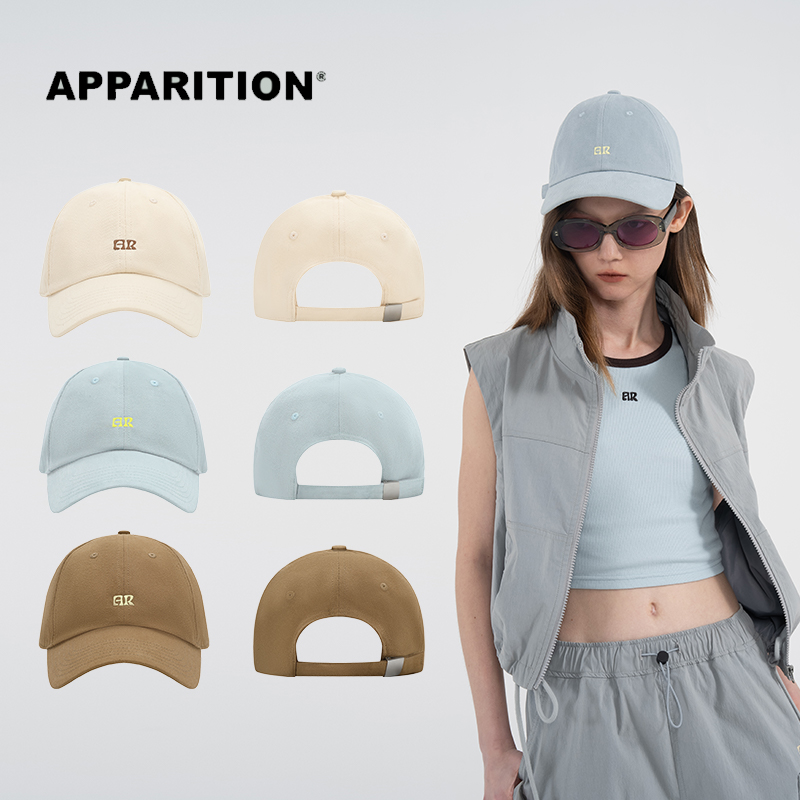 APPARITION 艺术AR字母绣花刺绣 潮流棒球帽帽子