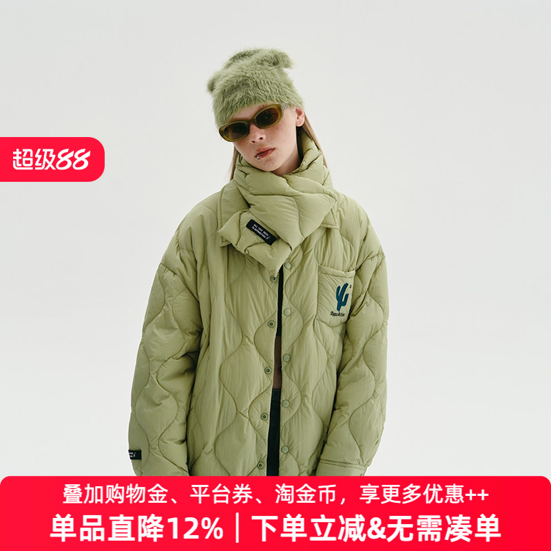 APPARITION 宽松教练夹克版型 轻薄羽绒服 90%白鸭绒 男女同款