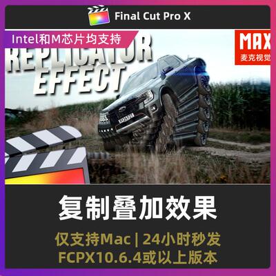 fcpx插件炫酷叠加复制器重复画面效果预设Ryan Nangle Replicator