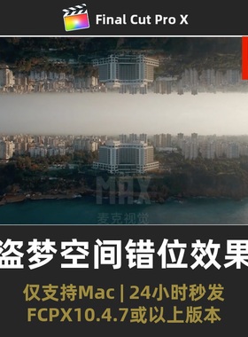 三维空间感镜面折射电影画面折叠错位FCPX特效FinalCut Pro插件