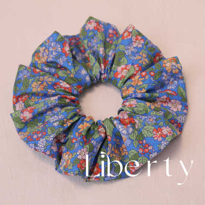 大肠发圈Liberty蓝色碎花
