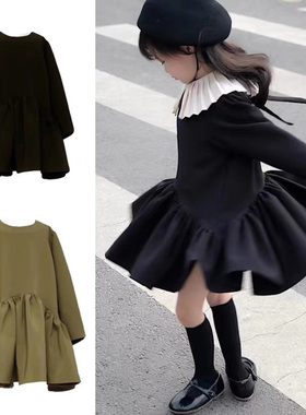 【清仓】日系秋季女童连衣裙长袖潮中小女宝宝公主裙蓬蓬裙洋气