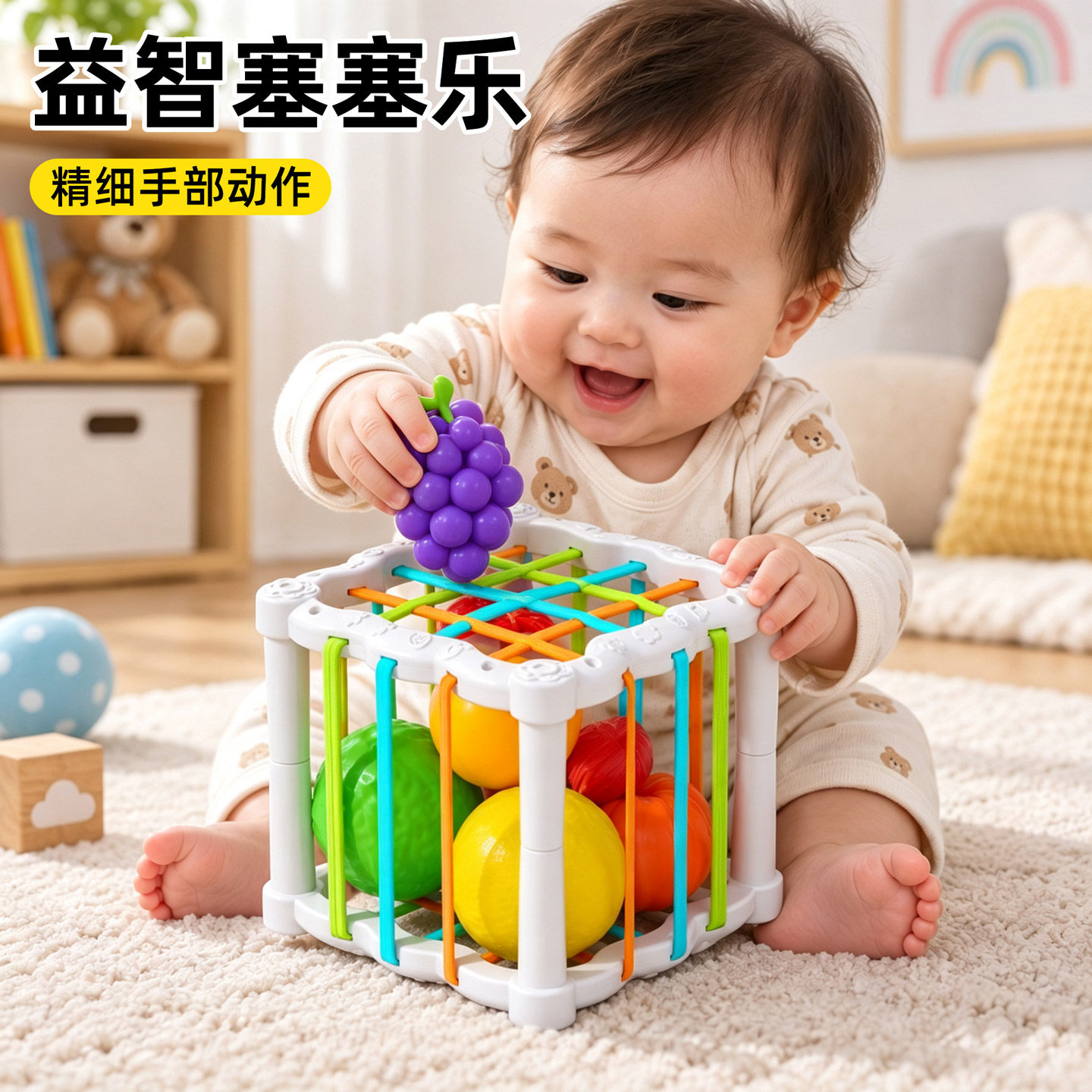 婴儿塞塞乐玩具宝宝0-1岁到6个月蒙氏早教益智力早教启蒙新生幼儿