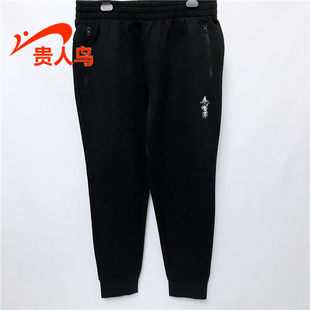 C523N97 休闲九分裤 贵人鸟男运动裤 2022秋春黑色束脚宽松保暖卫裤