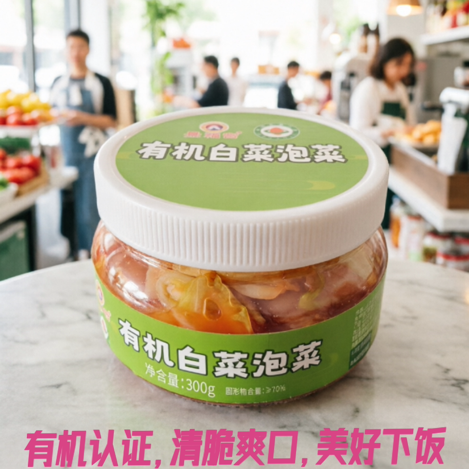 有机白菜泡菜韩国韩式风味东北辣白菜乳酸菌自然发酵健康家人下饭
