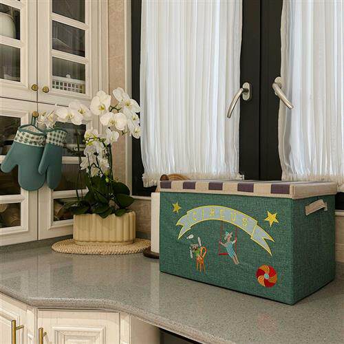 带盖幼儿园收纳箱可水洗折叠儿童书本储物箱家用衣物衣橱收纳