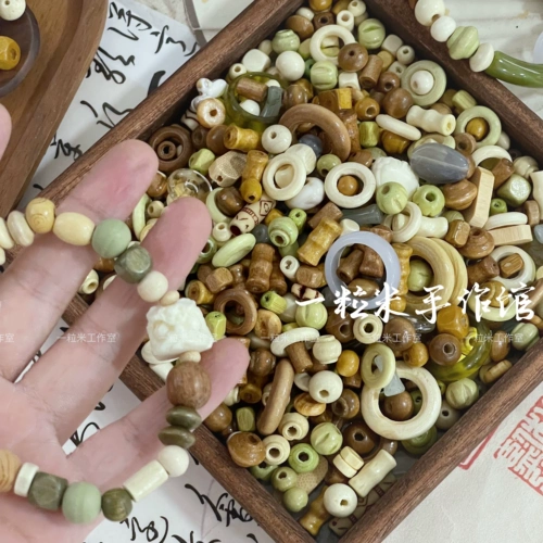 Одно зерно рисовое ручное -новые китайские смешанные бусины 200 мл установленных глазированных губ