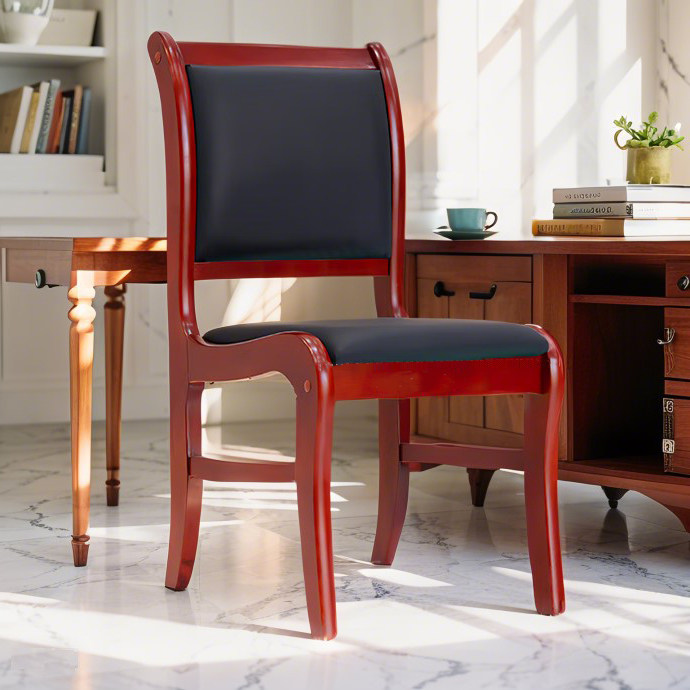 【店铺推荐】橡胶木牛皮会客椅