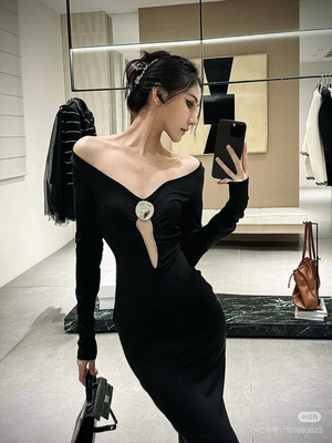 ISGRX 性感野心家 原创设计高个子礼服生日裙欧美气质圣诞节年会