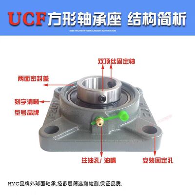 河南华永昶HYC外球面轴承座 UC/F/UCF/201/202/203/204/205/206