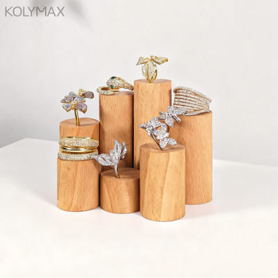 ins北欧风创意戒指实木展示架