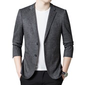 男式 休闲西装 修身 春秋厚款 免烫商务西服男士 便西上衣外套xl72