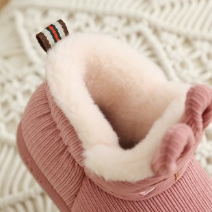 儿童保暖棉拖鞋冬季男女宝宝室内防滑家居家鞋软底小童大童亲fe31