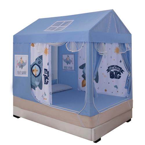 儿童蚊帐2023新款家用宝宝婴儿全底防摔遮光床上帐篷蒙古包