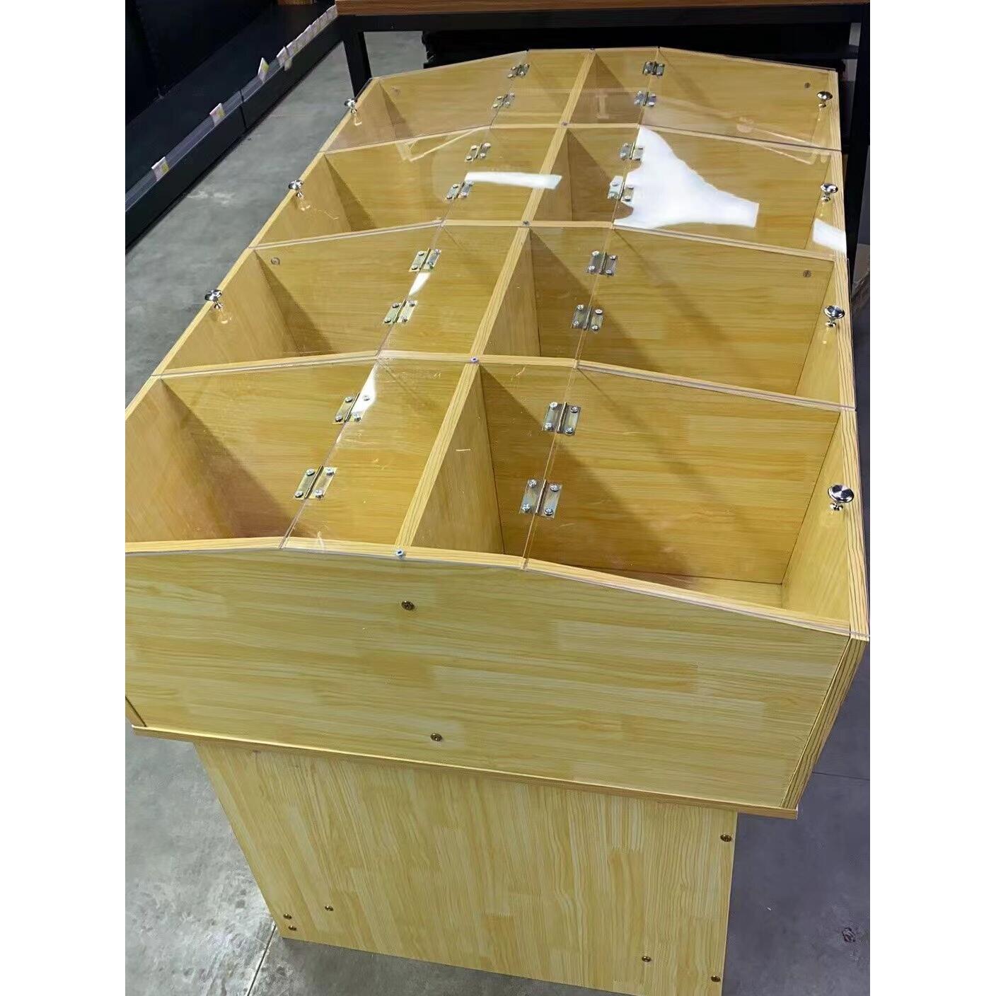 超市米柜米粮桶五谷杂粮柜糕点货架散货展示柜糖果零食干果柜带盖