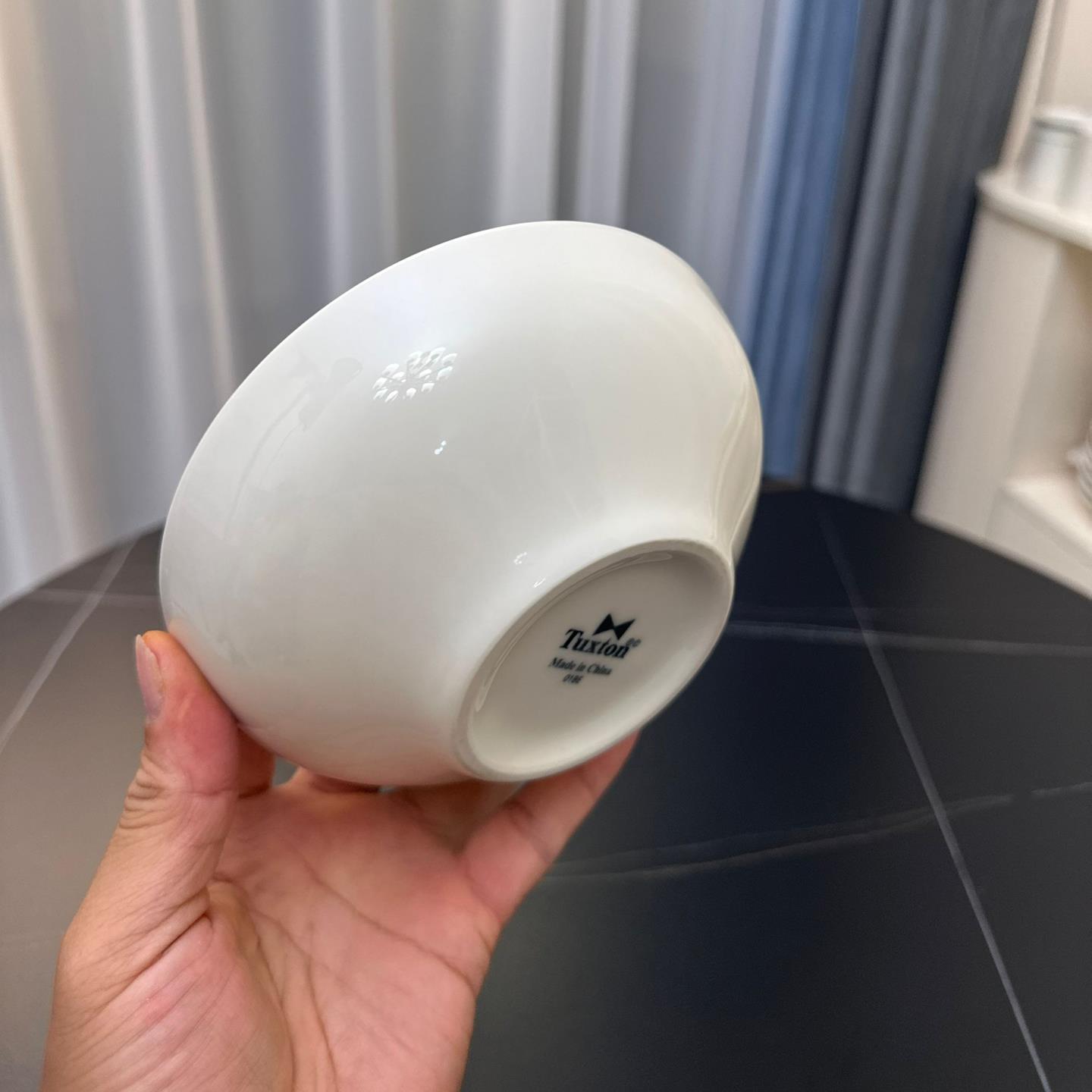 美国TUXTON高级感碗米饭碗家用宽口饭碗特别好看的吃饭陶瓷碗餐具