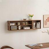 半更北美黑胡桃木吊柜挂墙式 书柜樱桃木挂柜橡木置物架实木墙壁柜