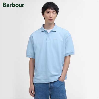 Barbour男女同款宽松短袖POLO衫
