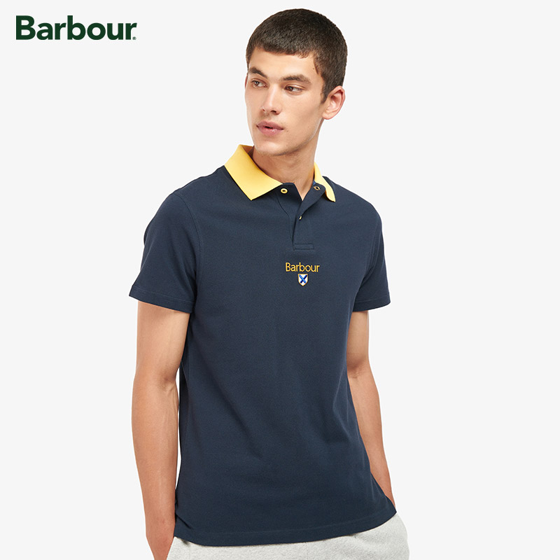 Barbour Founders男士夏季新款英伦校园风简约舒适修身POLO衫短袖 男装 Polo衫 原图主图