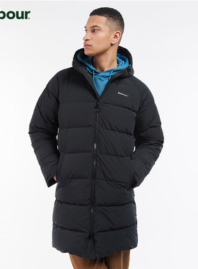 Barbour Land Farn Baffle男士冬季长款防寒保暖绗缝夹克棉服外套