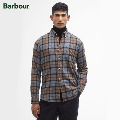 Barbour男士秋冬条纹格纹衬衫