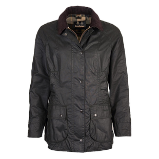 Barbour Beadnell女士修身格纹里油蜡夹克