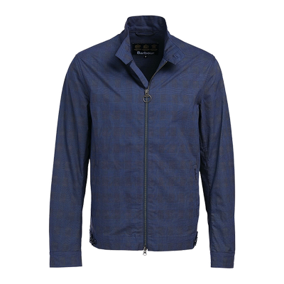 Barbour男士早春格纹拉链外套