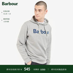 Logo印花连帽卫衣 秋冬修身 Barbour SL男士