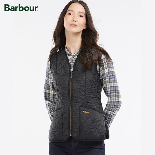 Barbour女士秋冬菱形格背心马甲