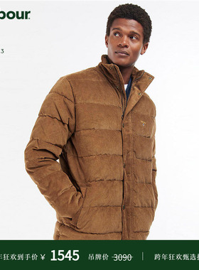 Barbour Crested Cord男士秋冬英伦校园风保暖横纹绗缝夹克