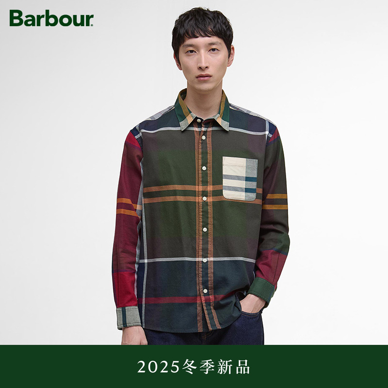 Barbour男士宽松格纹衬衫