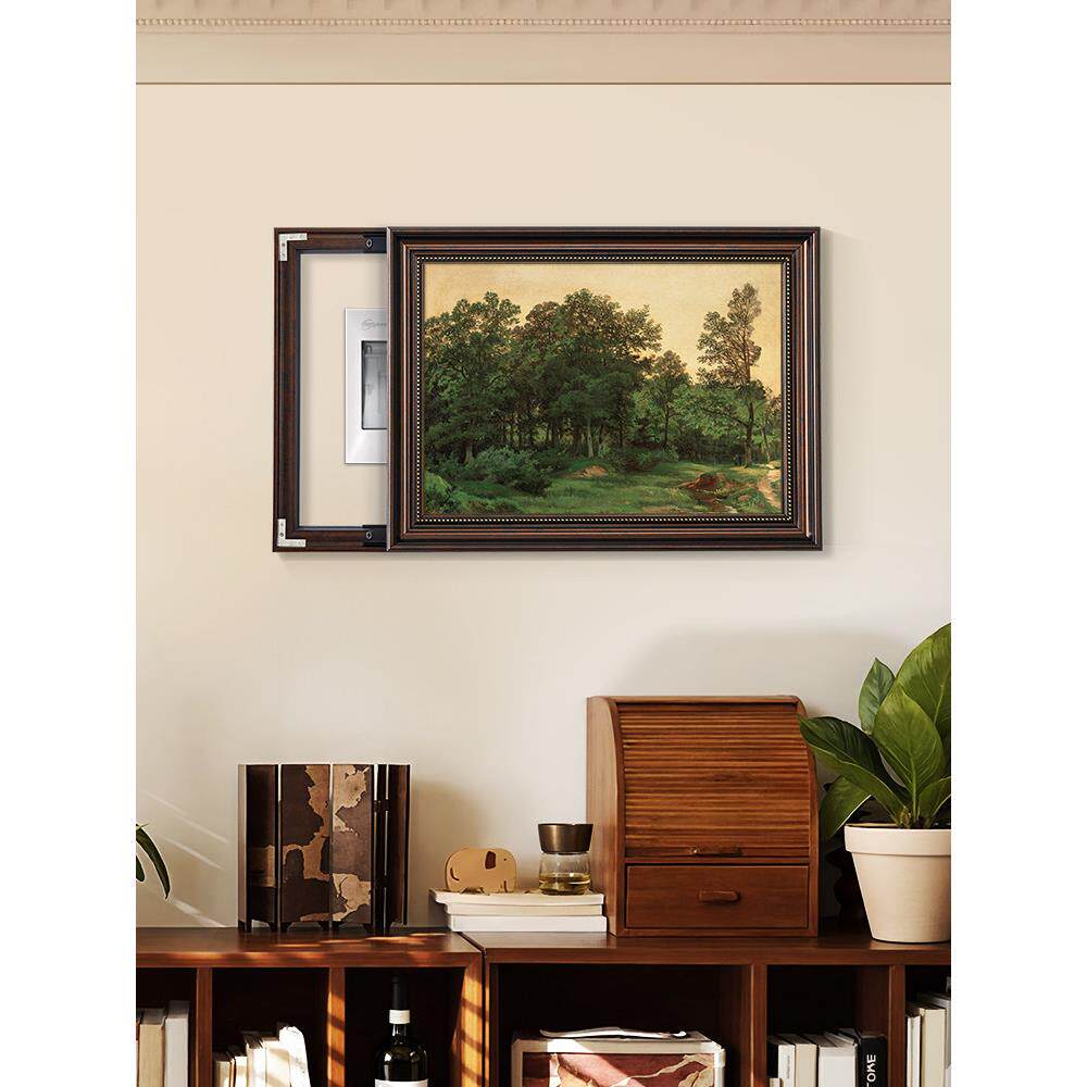 电表箱装饰画欧式配电箱可推拉遮挡美式挂画总开关弱电源箱电闸盒