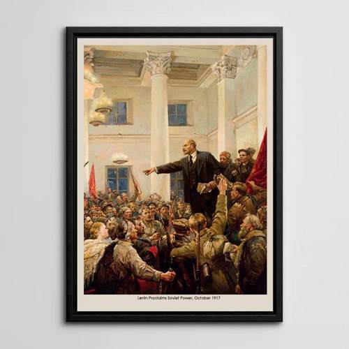 装饰画有框挂画墙壁画列宁宣告苏维埃成立苏联俄罗斯周边十月革命