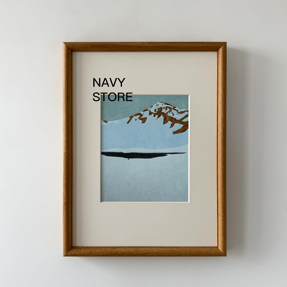 navy STORE【定心湖2.0】风景图案小众中古黄金檀木装饰画