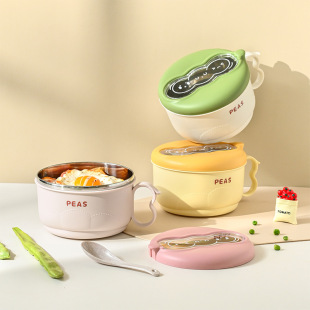 带盖304不锈钢饭盒中小学生专用汤碗外带儿童餐盒可爱便当盒