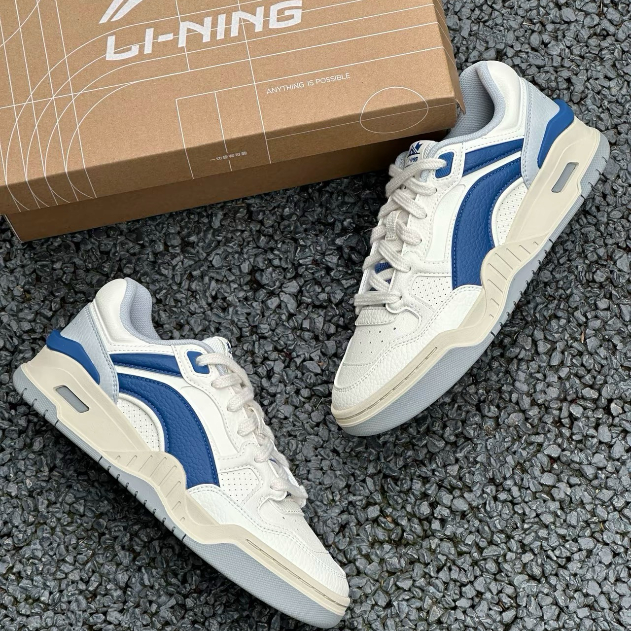 LiNing李宁 月白2.0 休闲百搭厚底增高防滑耐磨透气板鞋AGCU275-5