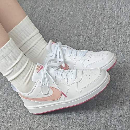 Nike Court Borough  Low 防滑耐磨 低帮 板鞋 GS 白粉DV5456-111