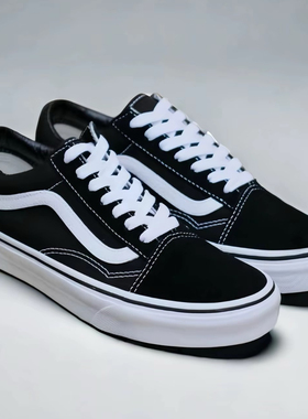 Vans ComfyCush Old Skool 帆布 轻便防滑 低帮 板鞋 男女同款 黑