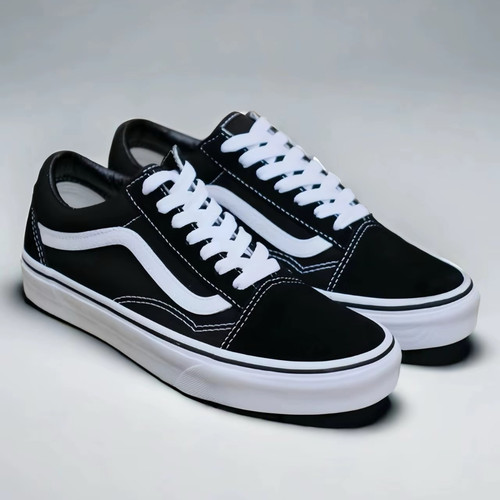 Vans ComfyCush Old Skool 帆布 轻便防滑 低帮 板鞋 男女同款 黑 - 封面