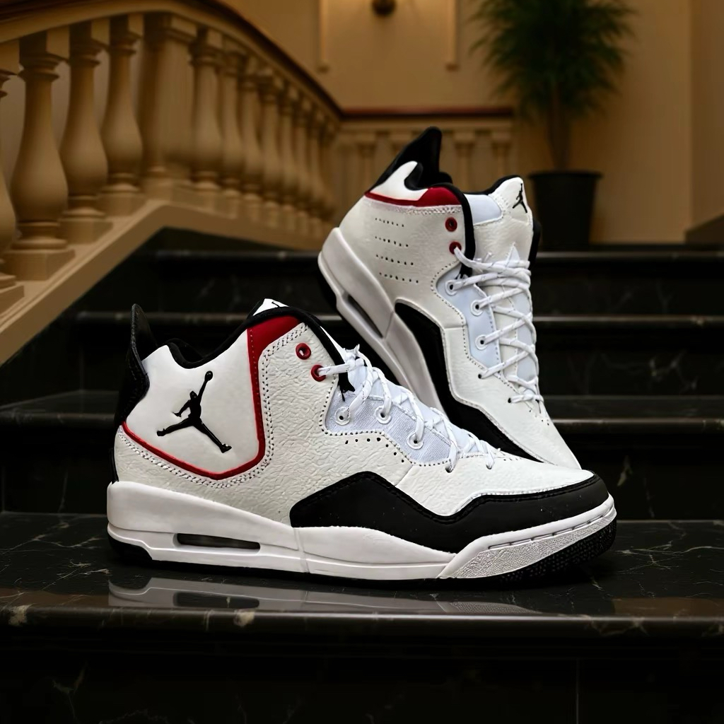 Jordan Courtside 23 防滑耐磨 中帮 复古篮球鞋 黑红DZ2791-101